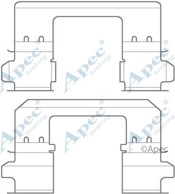 APEC BRAKING Комплектующие, колодки дискового тормоза KIT1145